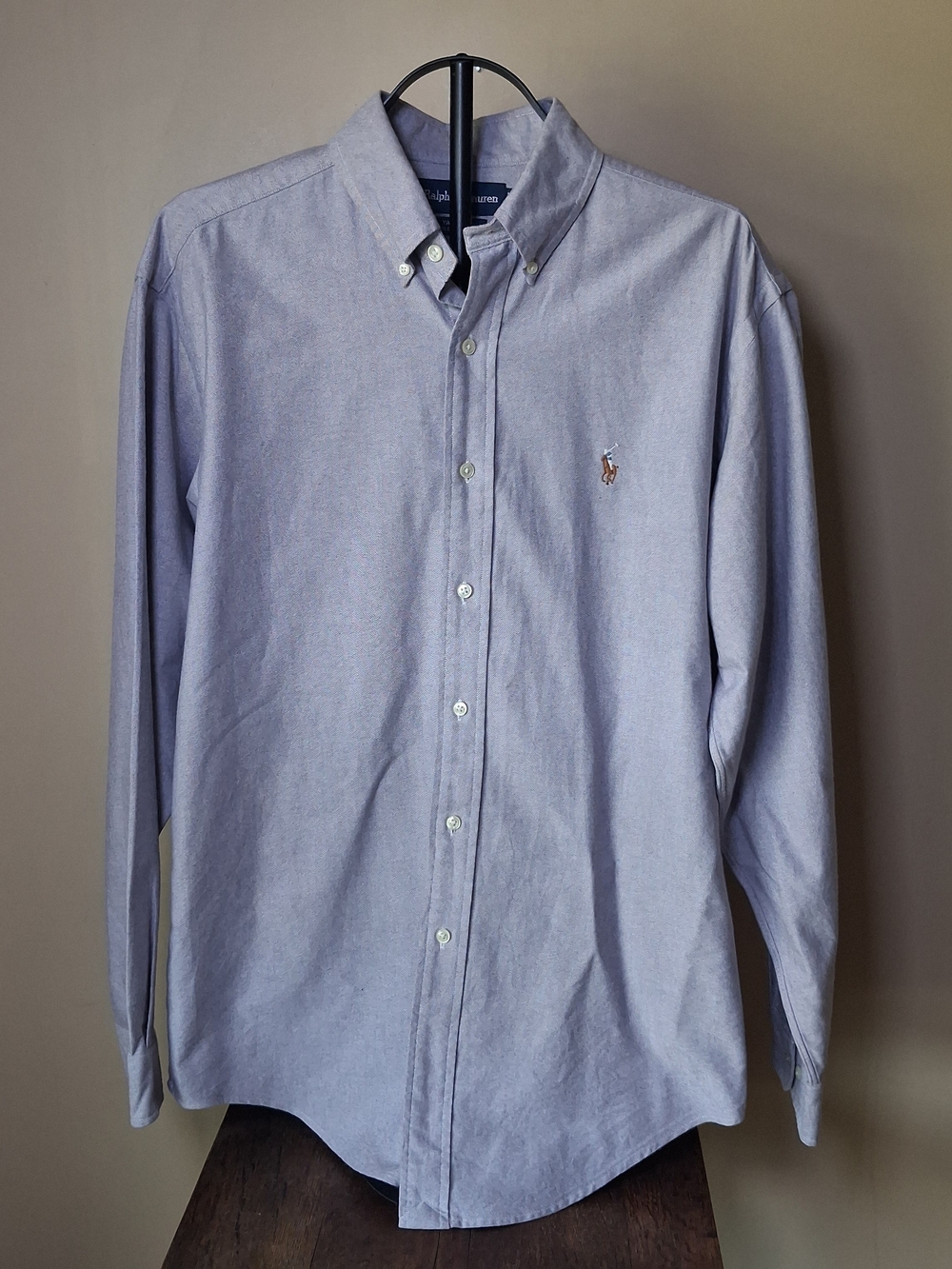 Ralph Lauren Light Purple Cotton Yarmouth Button LS Dress Shirt; Size 15 1/2